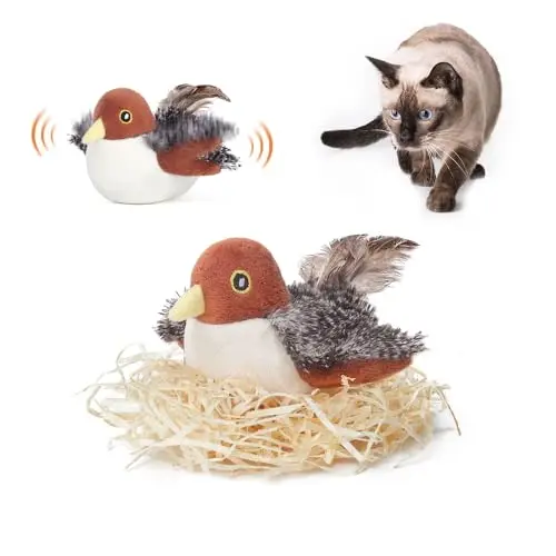 Interactive & Movement Toys Electronic Plush Flapping Bird Interactive Cats Toy