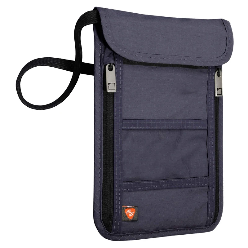 Индивидуальный кошелек с RFID-блокировкой для хранения, дорожный шейный кошелек, держатель для паспорта для женщин и мужчин, кошелек с RFID-подкладкой