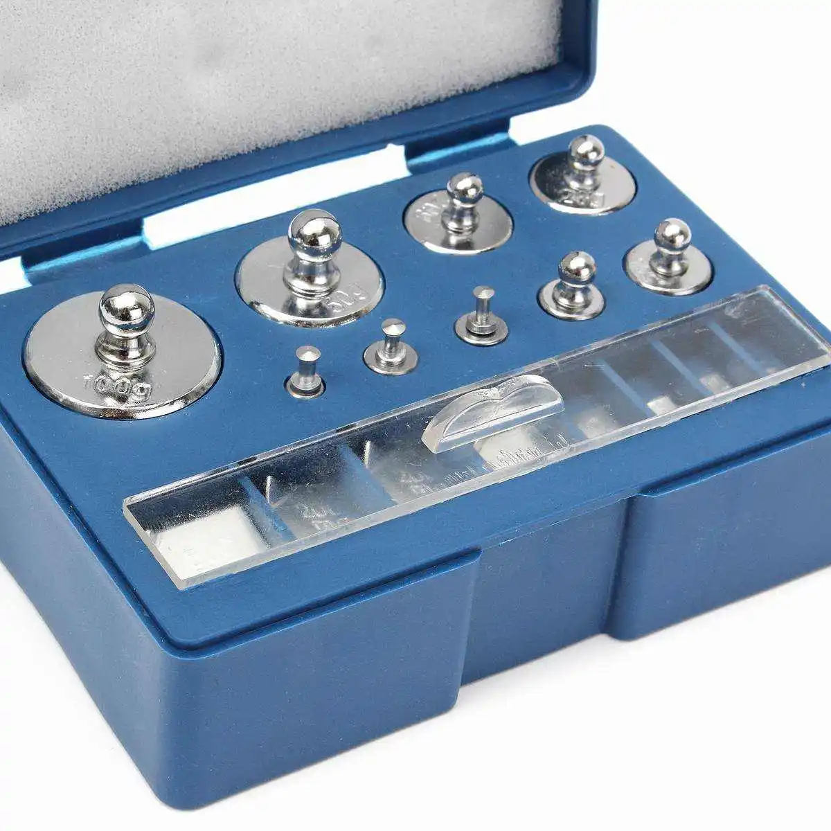 17Pcs 211.1g 10mg-100g Grams Precision Steel Calibration Weight Kit Set with Tweezers for Balance Scale 