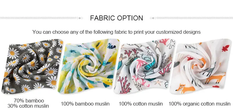 New Fashion Customizable Cute Printed 4 Layer Soft 70% Bamboo 30% ...
