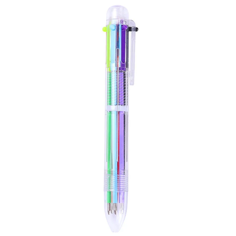 16 Stück 6-in-1 Einziehbare Kugelschreiber – 6 Farben, 0,5mm, Transparent, Für Schule, Büro & Als Geschenk