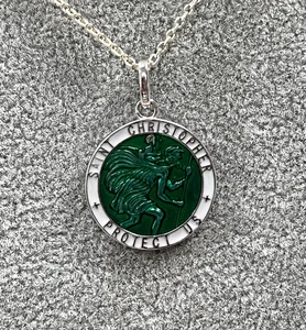 925 Steel Silver  Saint Christopher Fine Jewelry Pendants Wholesale Custom