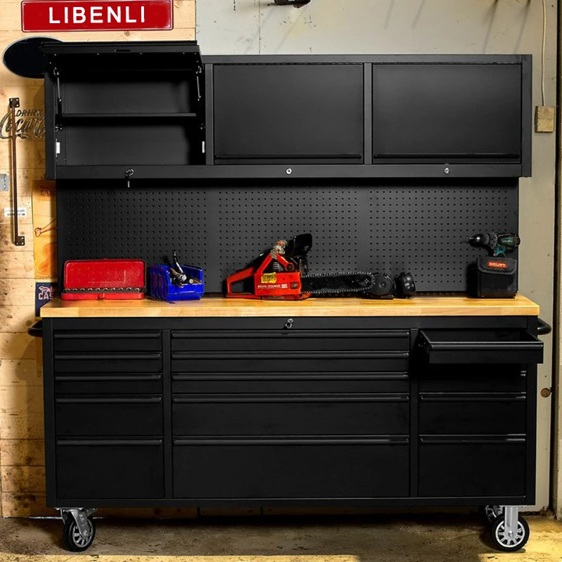 Work Station 15 Drawers  Metal Tool Roller Cart Workshop Storage Tool Cabinet with Handle and Wheels details