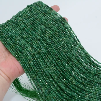 Natural African Jade Faceted Round Beads 3.3mm
