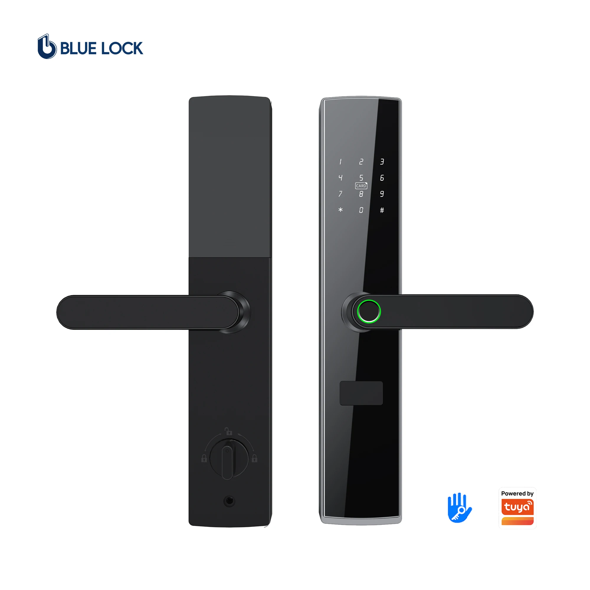 Bluelock Smart Mortise Fingerprint Door Lock - Compatible with Wood & Aluminum Doors, TTlock for Home, Hotel & Apartment