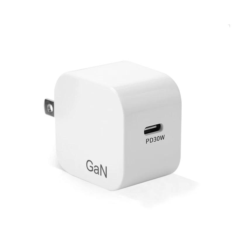Pengisi daya Cepat 30W GaN, adaptor pengisian daya dinding ponsel tipe C  asli untuk iphone 13 12 11 Xr Xs Pro Max 18W USB C UK/US/EU