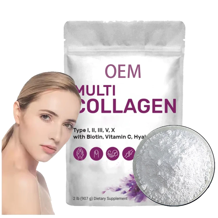 Ausreson OEM Collagen Peptide Raw Material Type Ii Undenatured Multi Collagen Peptides Supplement Bulk Collagen Peptide Powder