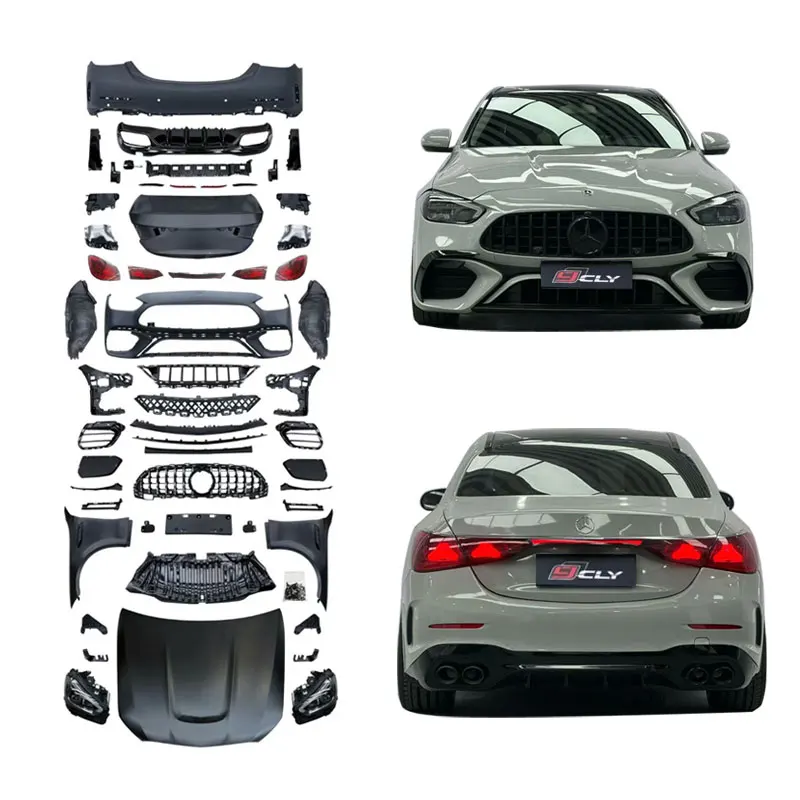W205 To W206 Car Part For Benz W205 Class 2013+ Facelift To 2024 W206 C63 AMG Body Kits Not Cut