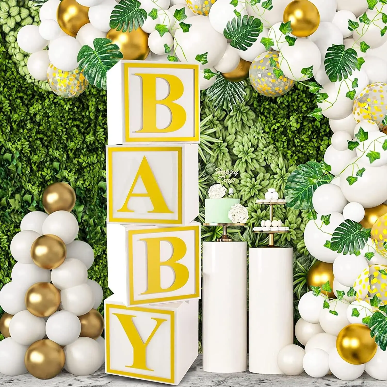 Windel-Ticket Box Für Babyparty – Ballon-Thema, Inkl. 50 Doppelseitiger Karten, Kartonbox 20,3 Cm