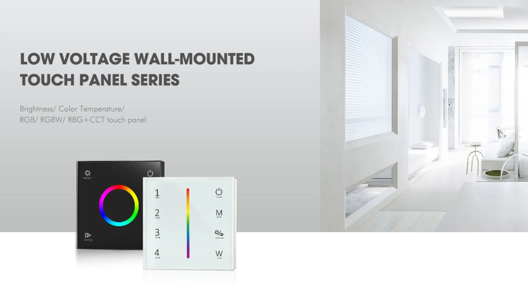 Coxo T3 Touch Glass Panel Led Rgb Controller 220v Led Light Dimmer