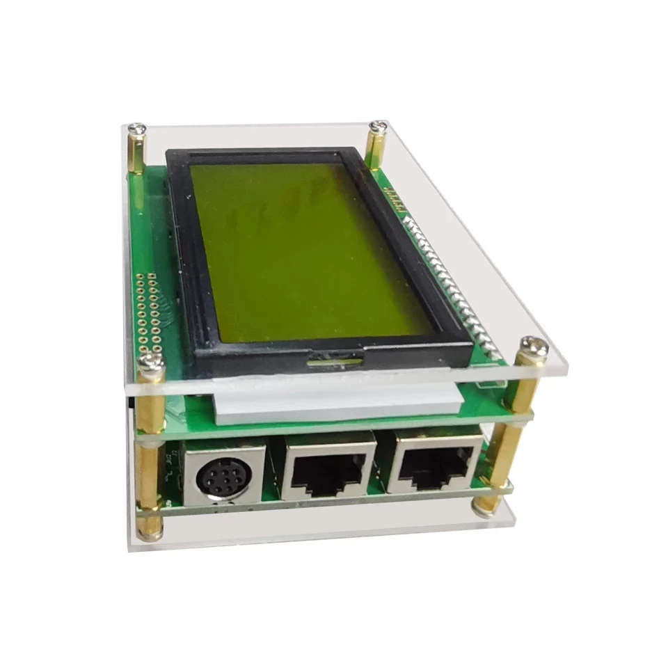External Cat Display Screen 12864 LCD With Acrylic Case and Cable for YAESU FT-817 FT-818 FT-857 FT-897 818ND 857D