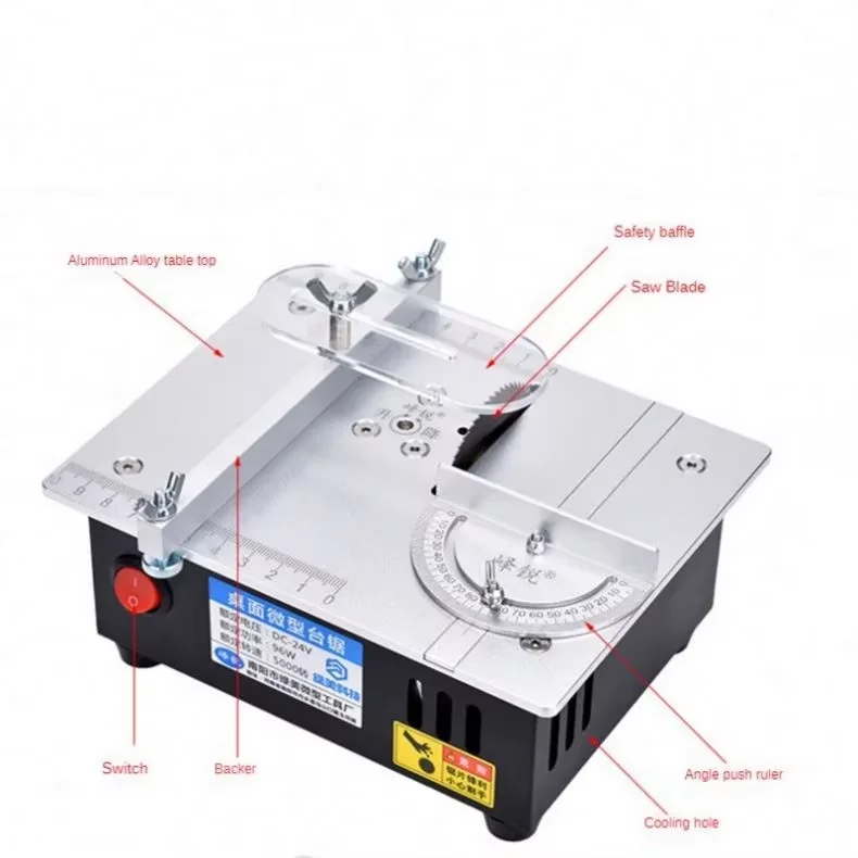 Mini Multifunctional Table Saw Electric Desktop Saws Small Household DIY Cutting Tool Woodworking Bench Lathe Cutter Machine