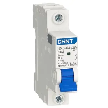 Chint NXB-63 1P 2P 3P C1 C2 C4 C6 C10 C16 C20 C25 C32 C40 C50 C63 6000A 230V Short Circuit Protection Miniature Circuit Breaker
