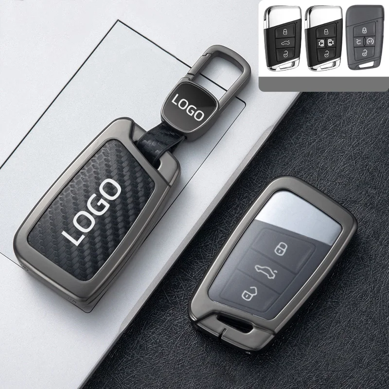 DM Car Key Case Cover for Volkswagen VW POLO Tiguan Passat B5 B6B7 Golf EOS Scirocco Jetta MK6 2021/2023 OctaviaAuto Accessories