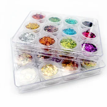 High Quality Cosmetic Grade Special shape box glitter for Nail Decoration