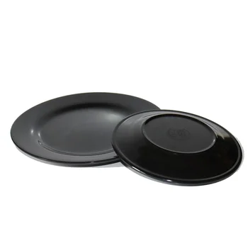 Factory Supply Restaurant Dinnerware 8 inch cheap bulk Black Melamine Dessert Plate