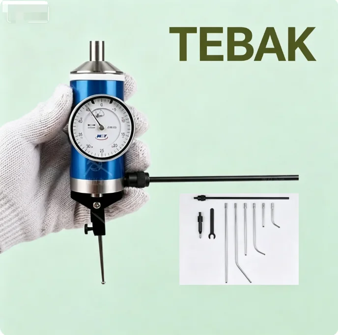 TEBAK Milling Machining Coaxial Centering Gauge Kit 0-3mm 0.01mm Precision Dial Indicator Center Finder