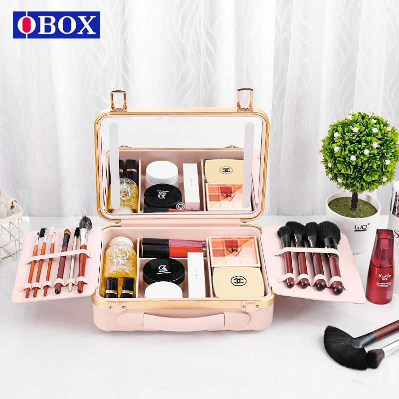 OBOX Professional Makeup Case Soft Beauty Bag Train Case Zipper Fashionable Cosmetics Case Competitive Price Just for Travel