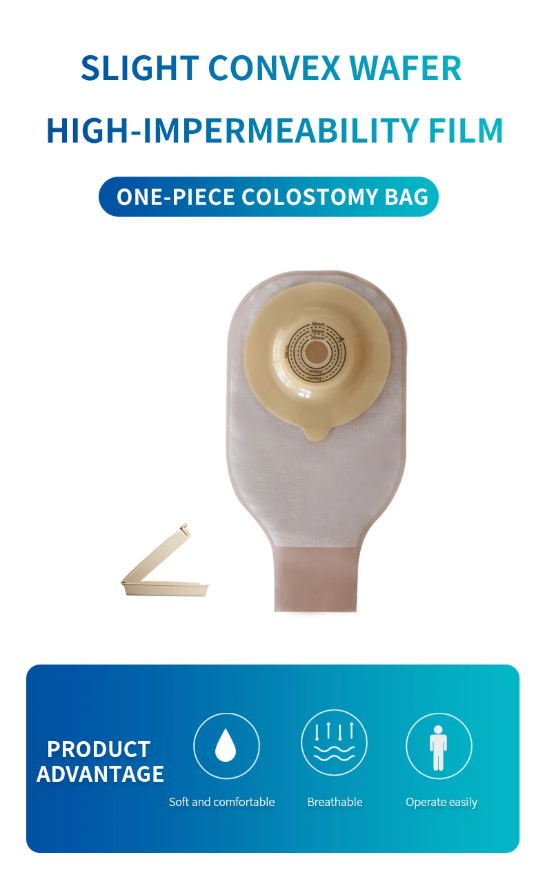 Convex Baseplate Ostomy Stoma Bag With Anitbackflow Ce Surgical Supplies Medical Materials