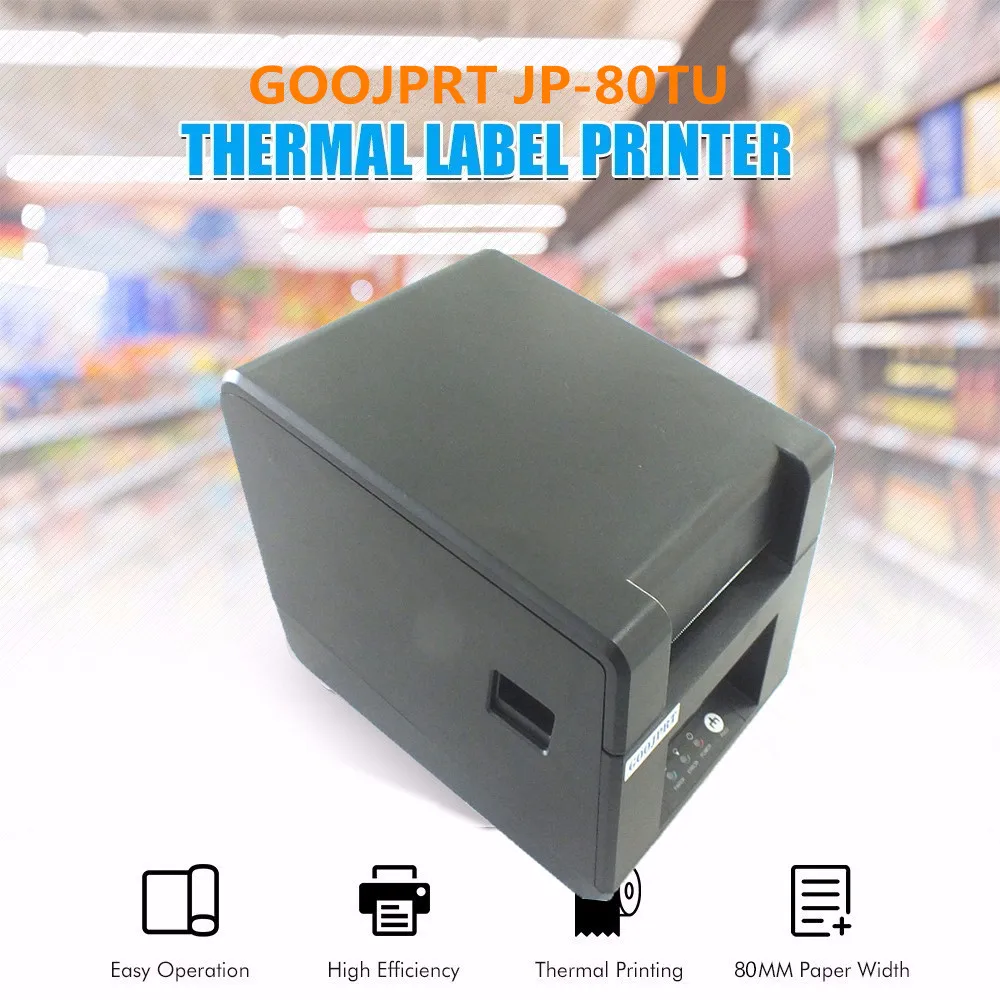 Cheap Pos 80mm Printer Thermal Driver Shipping Ticket Label Barcode Pos System Hologram Direct Printer For Sticker JP-80H(UE)