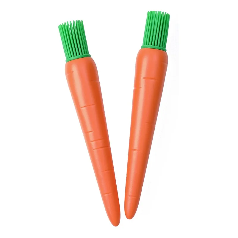 Carrot Shaped Integrated Silicone Brush Barbecue Oil Cake Baking Cream Brush Pastry Tools supplier