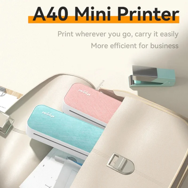 PeriPage A40 ポータブルミニサーマルプリンター A4用紙対応 写真 