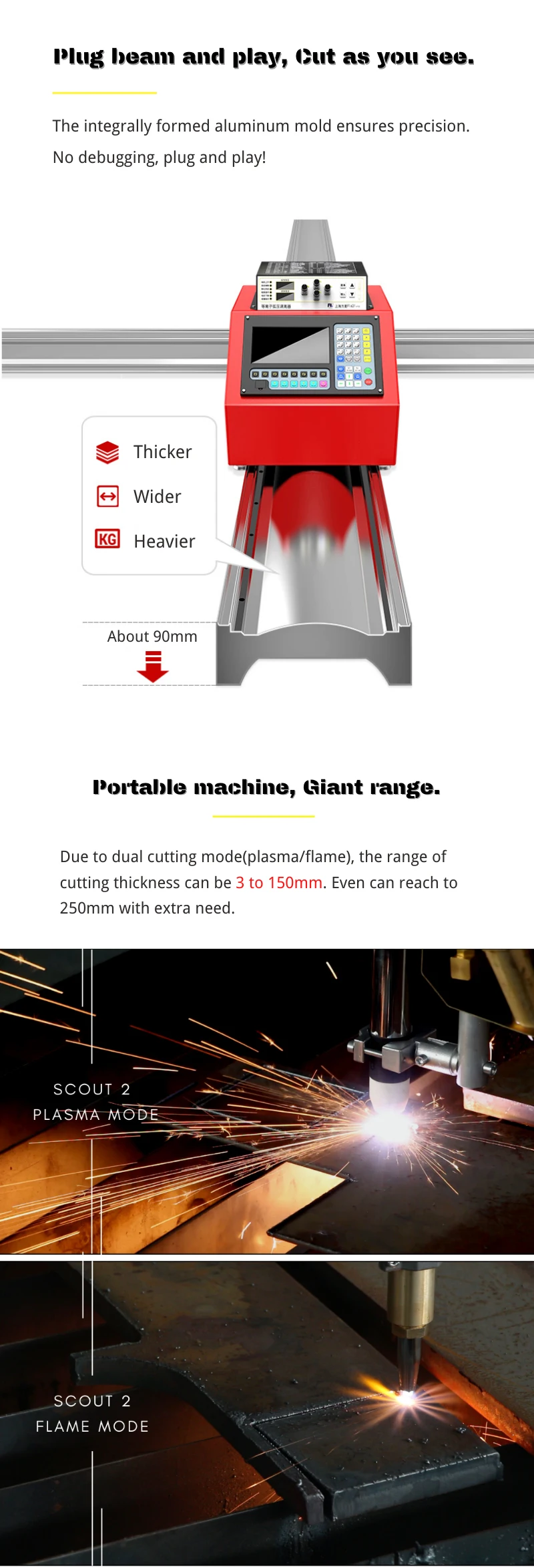 plasma cutting machine for metal material cutting