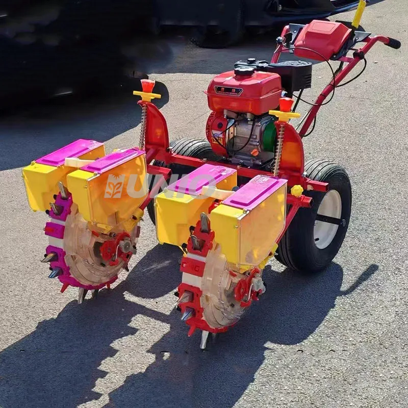2 Row Precision Direct Seeder Small Automatic Corn Maize Seeds Drop Planter and Fertilizer Peanut Soybean Sowing Drill