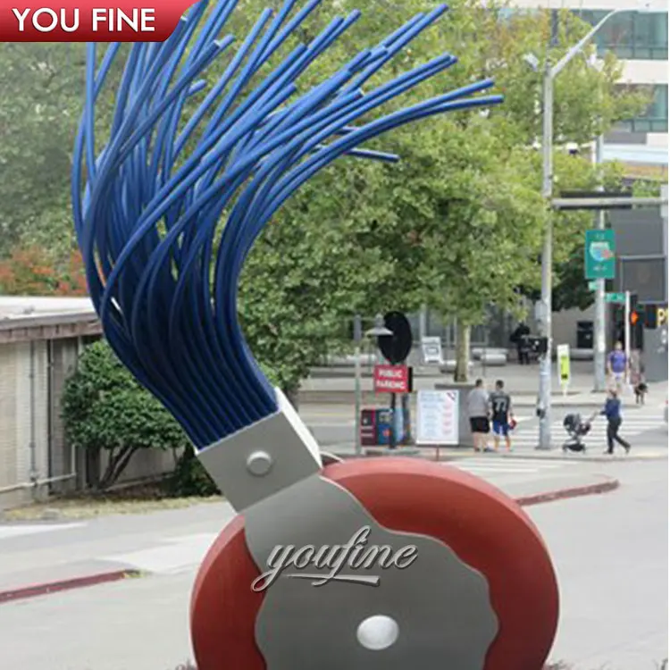Large Stainless Steel Typewriter Eraser Scale Sculpture for Garden