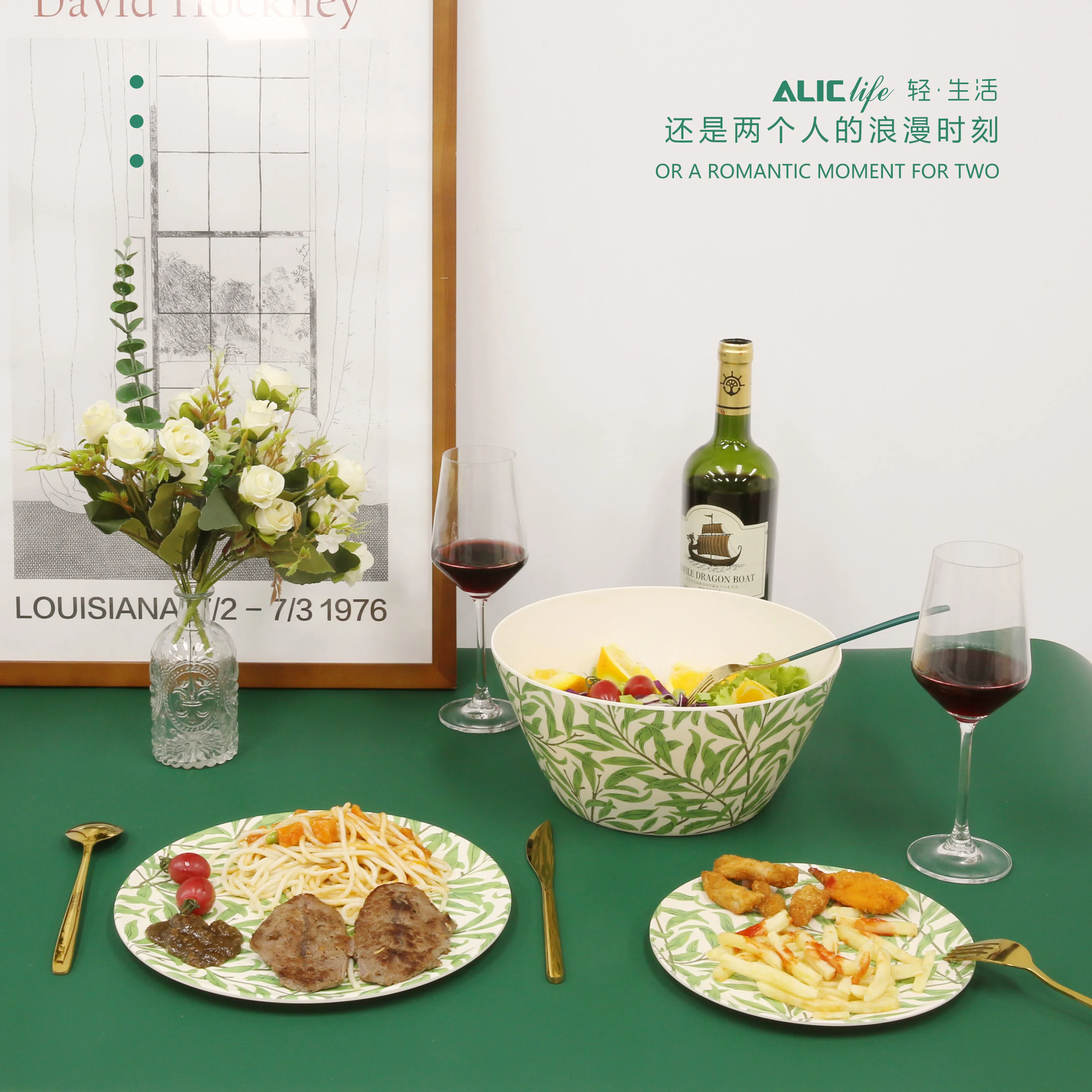 Bamboo Fibre Bamboo Dishes Set Bamboo Fibre Eco Dinner Plate Sets
