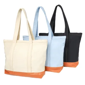 Recycled Wholesale Grocery Heavy Weight Cotton Tote Bag Shopping Daily Large Customized Shoulder Handbag Custom Canvas Tote Bag