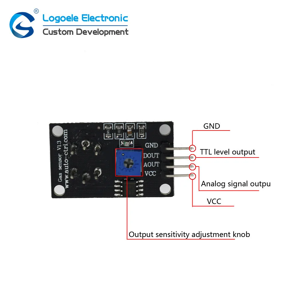 MQ138 VOC (Volatile Organic Compound) Gas Sensor Module - View #3