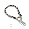 Cuir noir + argent-36cm