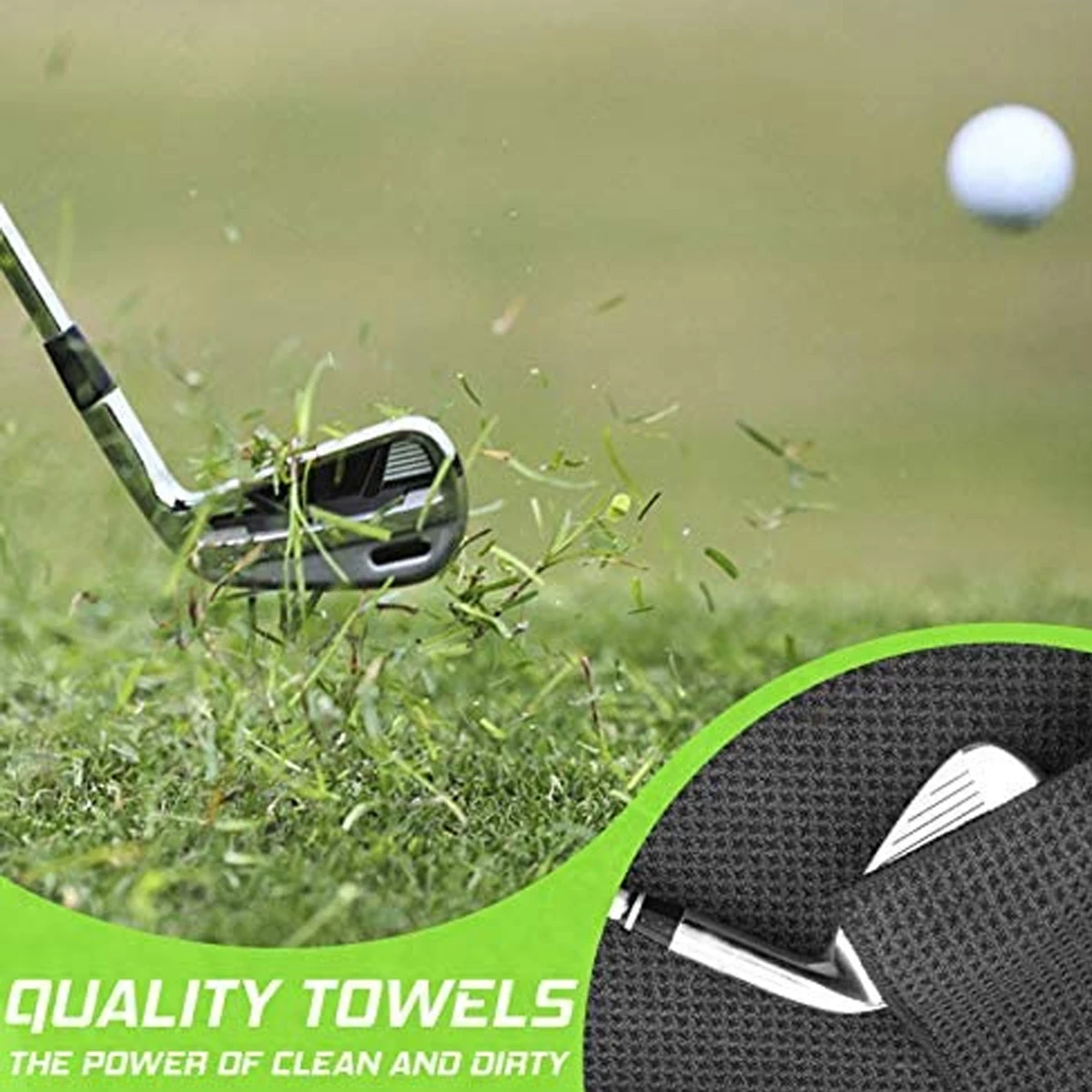 Microfiber Waffle Pattern Golf Towel,Golf Towel Customized Buy Golf