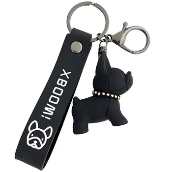 1pc French Bulldog Keychain For Women, Cute Animal Cartoon Bulldog
