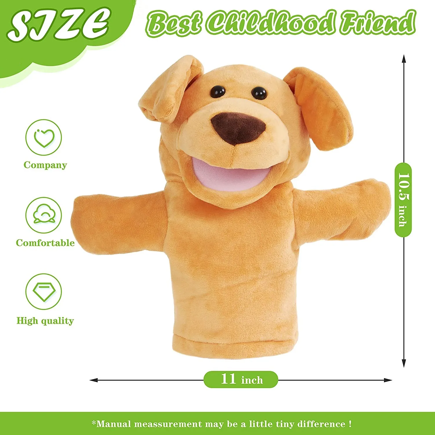 2025 Muppets Soft Handheld Puppy Dog Puppet Lovely Plush Toy for Kids Adults PP Cotton Bag Type Gift Developed Intelligence