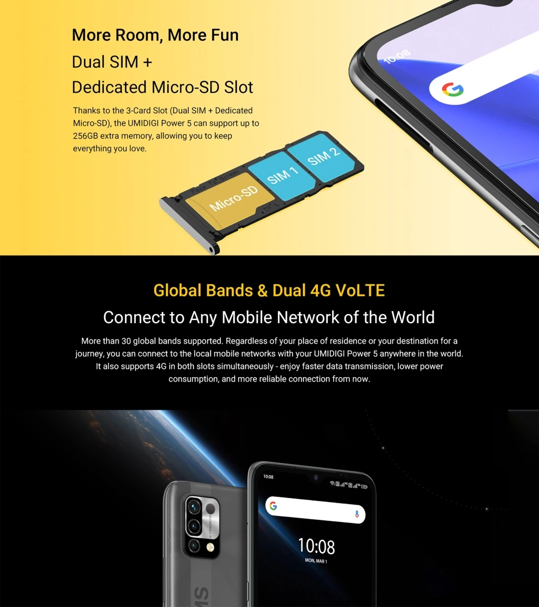 In Stock UMIDIGI Power 5S Global Version Smartphone 4GB 32GB 6.53
