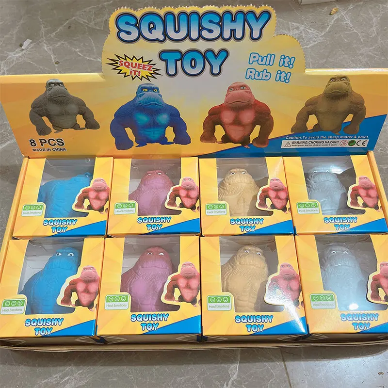 10cm Monkey Gorilla Fidget Toys Elastic Toy Latex