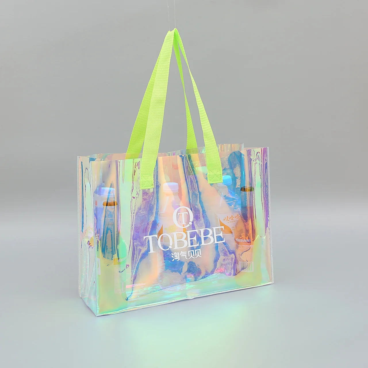 2025 High Quality Customized PVC Shopping Tote Bag Plastic Tote Bag