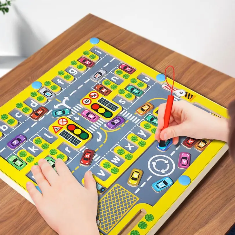 Color and Number Maze Puzzles Toy - High Five Educational Bead Maze