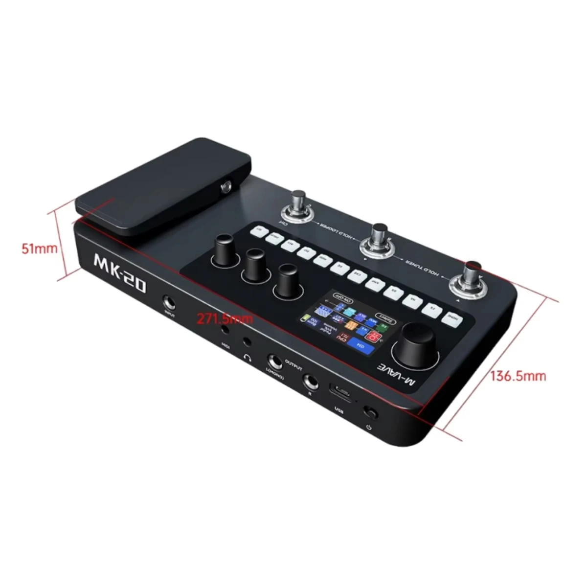 M-VAVE MK-20 Multi-Effects Pedal - 320+ Presets & Customizable