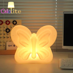 Butterfly Design Plastic Table Lamp for Bedroom Restaurant Bar AC Power Nightstand Decorative Atmosphere Lamp for Home Decor