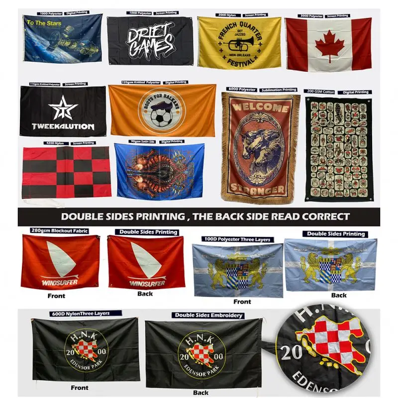 Your Own Design Digital Silk Screen Print Sublimation Printed Custom Flags and Banners 3X5 Customized Flag