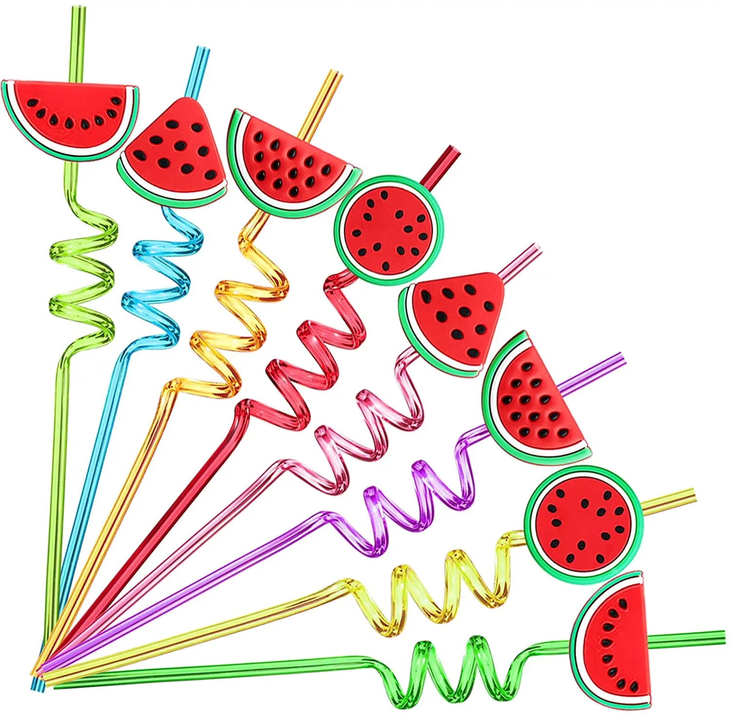 Watermelon Pvc Cartoon Art Straw Creative Kids Milk Straw As Wedding