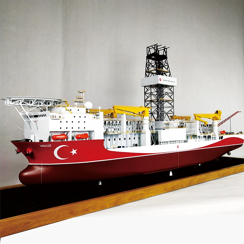 【A】Custom Made 200cm Drilling Ship Model Handmade Plastic Crafts Marine Engineering Gift Present O.A.S Boat Oil Platform Model