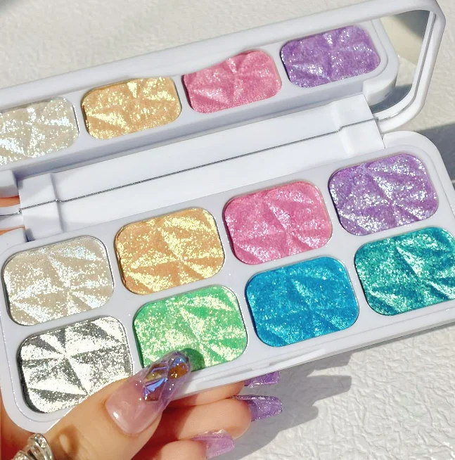 Без логотипа, индивидуальный хайлайтер, макияж, пудра, палитра, частная этикетка, хайлайтер, палитра