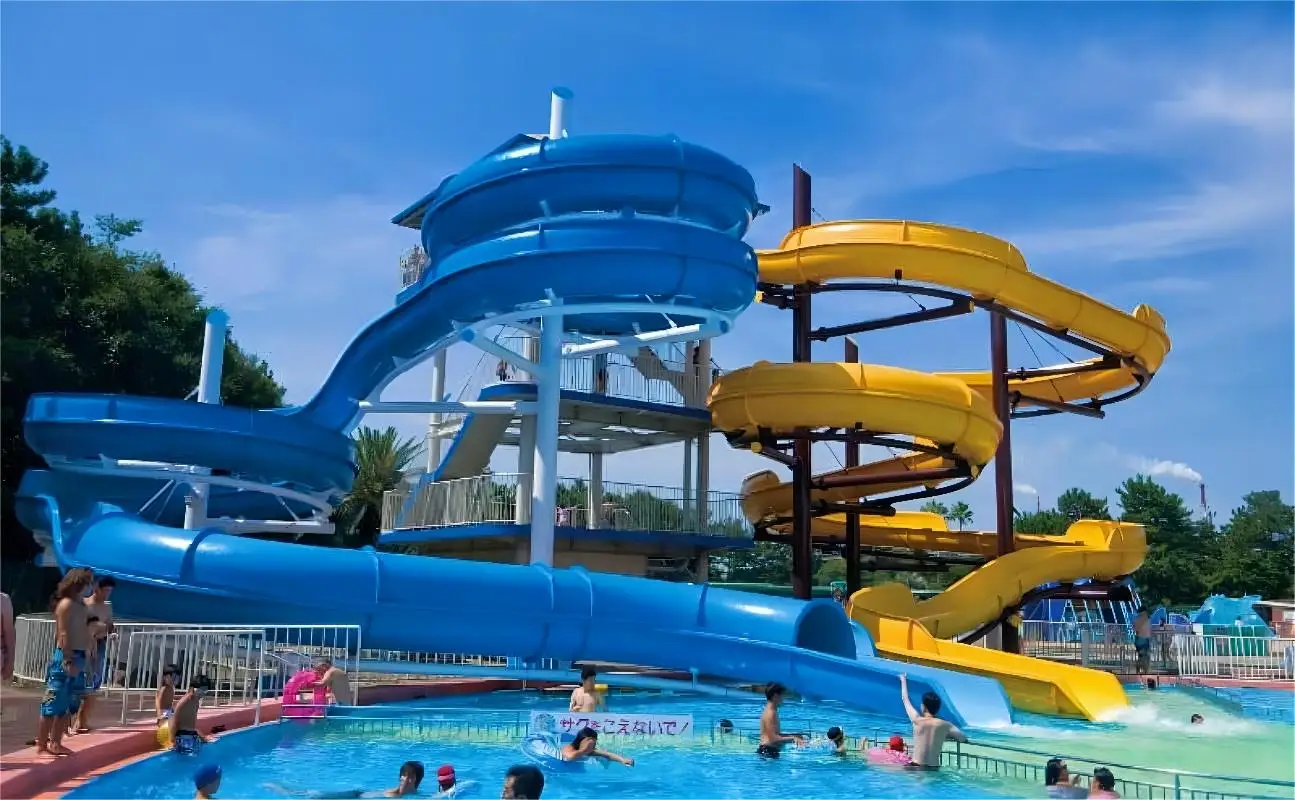 Customized Size Colorful Fiberglass Water Slide for Outdoor Water Parks and Pools