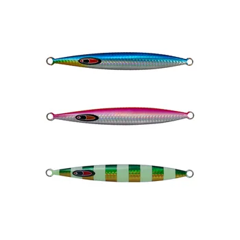 Cheery Luminous Striped Iron Plate Bottom Fishing Lure Bass Deep Sea Metal Hard Bait Wholesale – Metal Jig – view 2