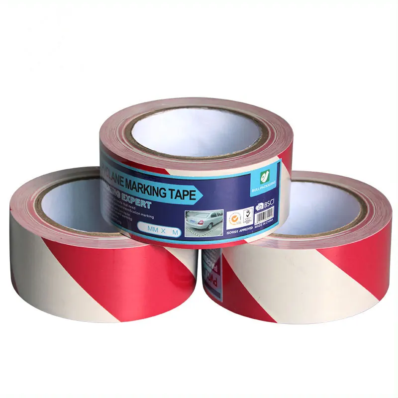 Custom Heavy Duty Pvc Floor Line Marking Tape Yellow Black Road Parking