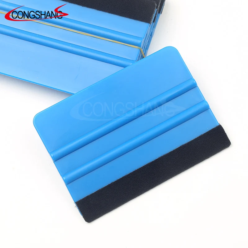 Vinyl Wrap Install Tool with Black Fabric Felt Car Wrapping Squeegee Scraper Plastic Squeegee